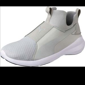 Puma Rebel Mid Gray Women Tennis Shoe